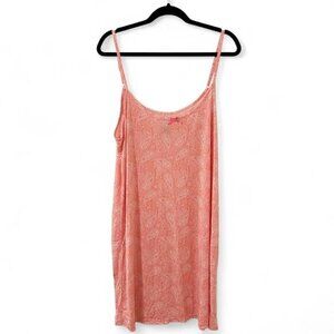 Women’s Mini Slip Dress Pink Paisley Print Pyjamas Coquette Fairy Whimsigoth